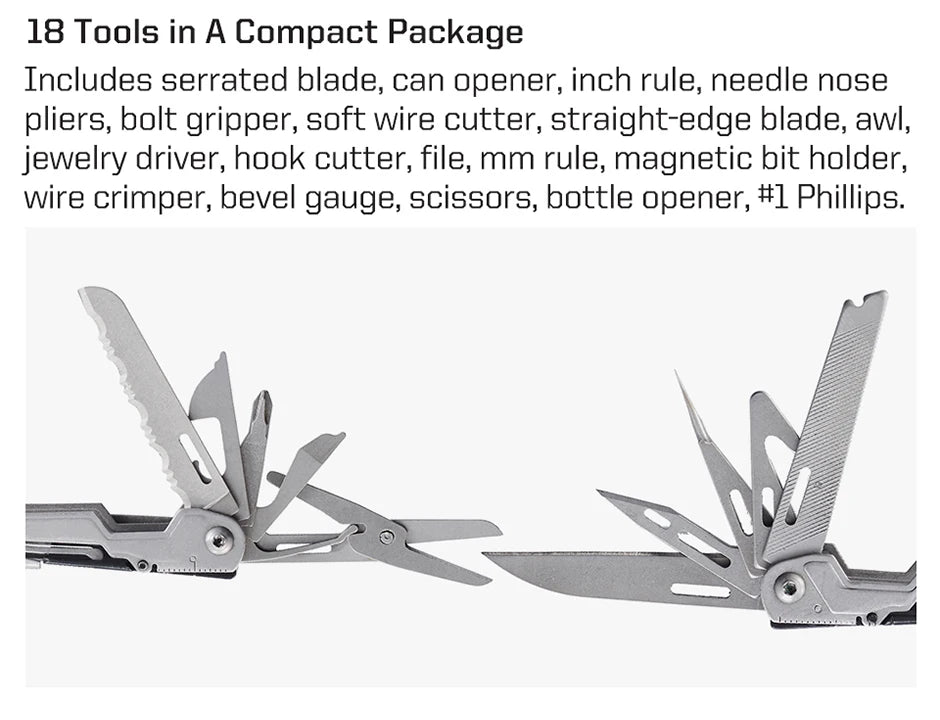 SOG PowerPint 18-in-1 Multi-Tool – Compact Tactical EDC with Pliers & Knife