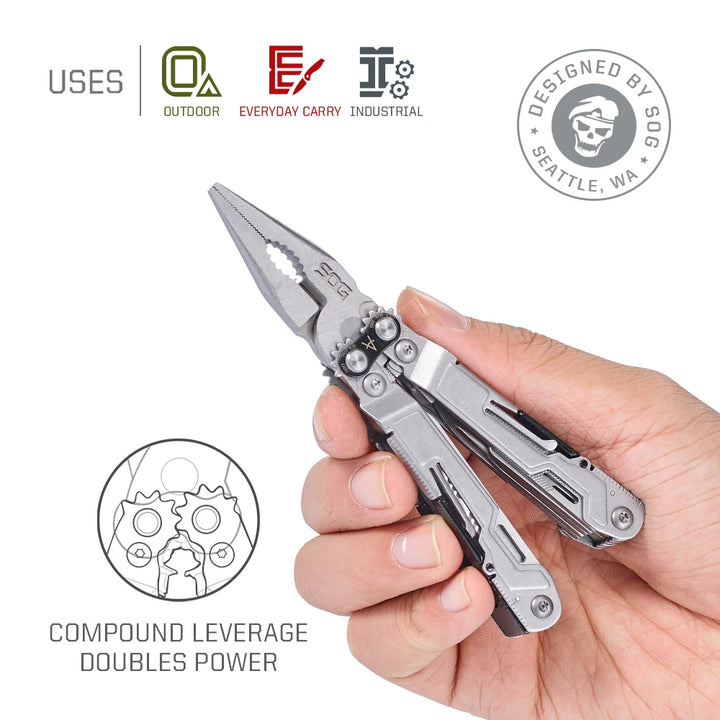 SOG PowerPint 18-in-1 Multi-Tool – Compact Tactical EDC with Pliers & Knife