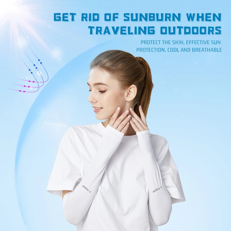 X-TIGER Cycling Arm Sleeves UV Protection Ice Fabric