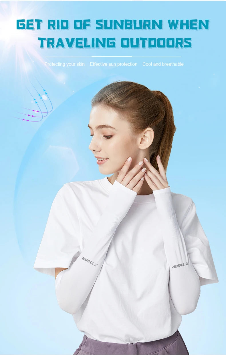 X-TIGER Cycling Arm Sleeves UV Protection Ice Fabric