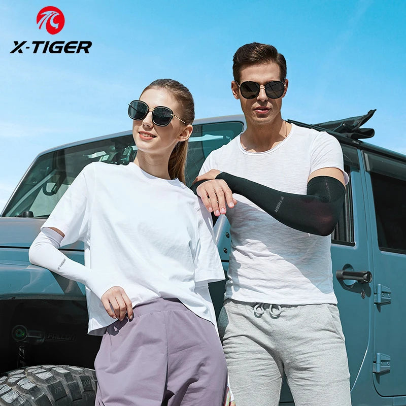 X-TIGER Cycling Arm Sleeves UV Protection Ice Fabric