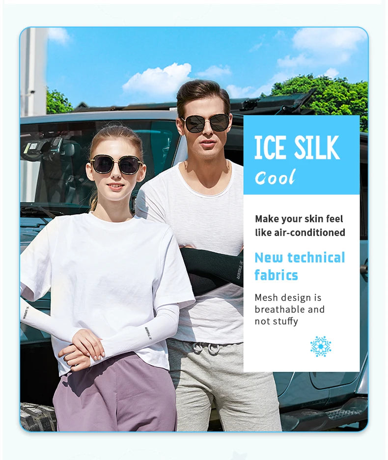 X-TIGER Cycling Arm Sleeves UV Protection Ice Fabric