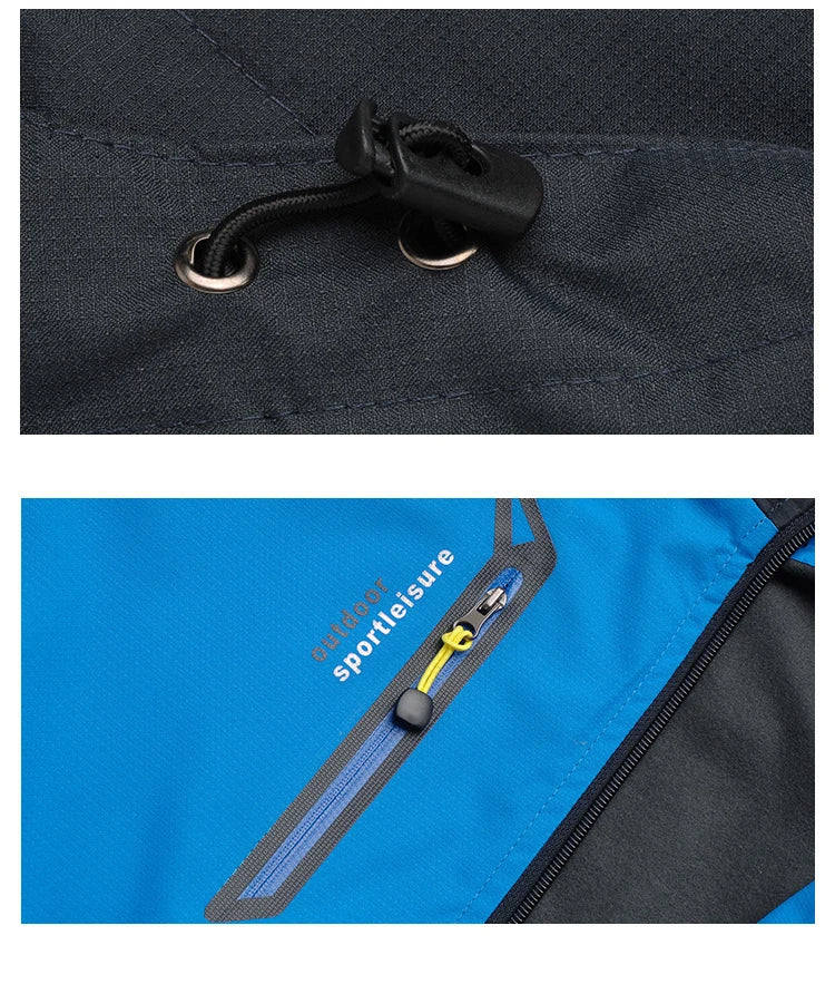 TRVLWEGO Men’s Waterproof Hiking Jacket Outdoor Windbreaker