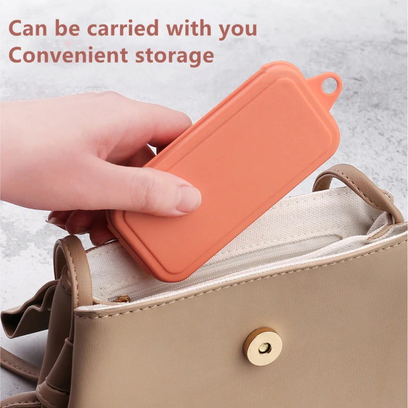 4-Pcs Portable Wheat Straw Tableware Set with Detachable Cutlery