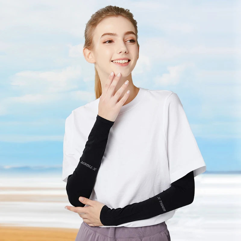 X-TIGER Cycling Arm Sleeves UV Protection Ice Fabric