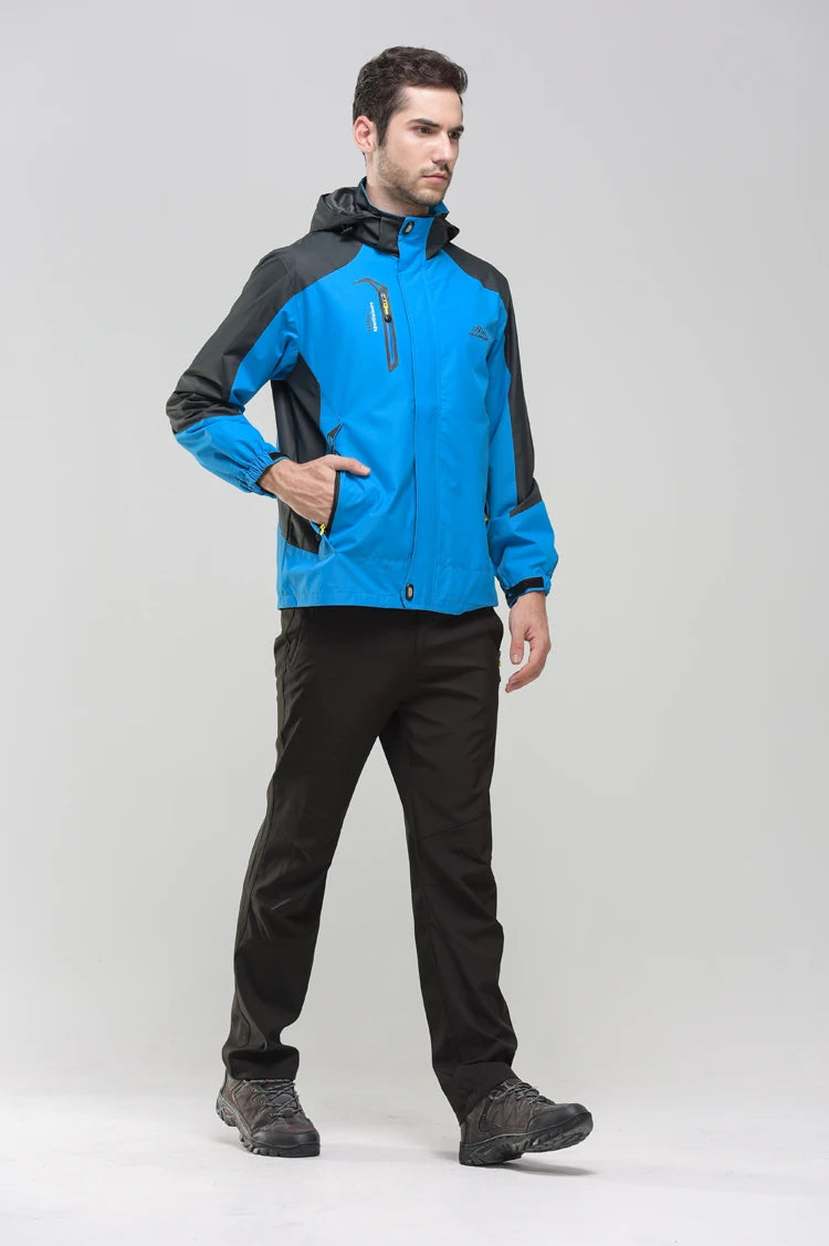 TRVLWEGO Men’s Waterproof Hiking Jacket Outdoor Windbreaker