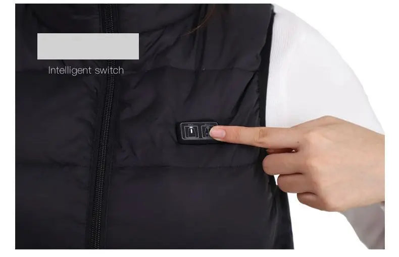 USB Heated Jacket with 9 Zones Electric Graphene Heat Coat