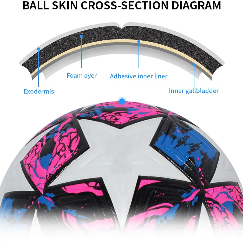 Professional Soccer Ball – Seamless Outdoor Training & Match Football (Size 4 & 5)