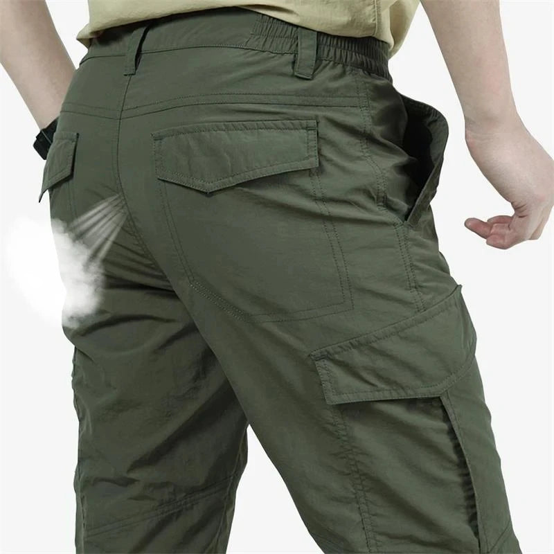 Men’s Summer Tactical Cargo Pants Lightweight Waterproof
