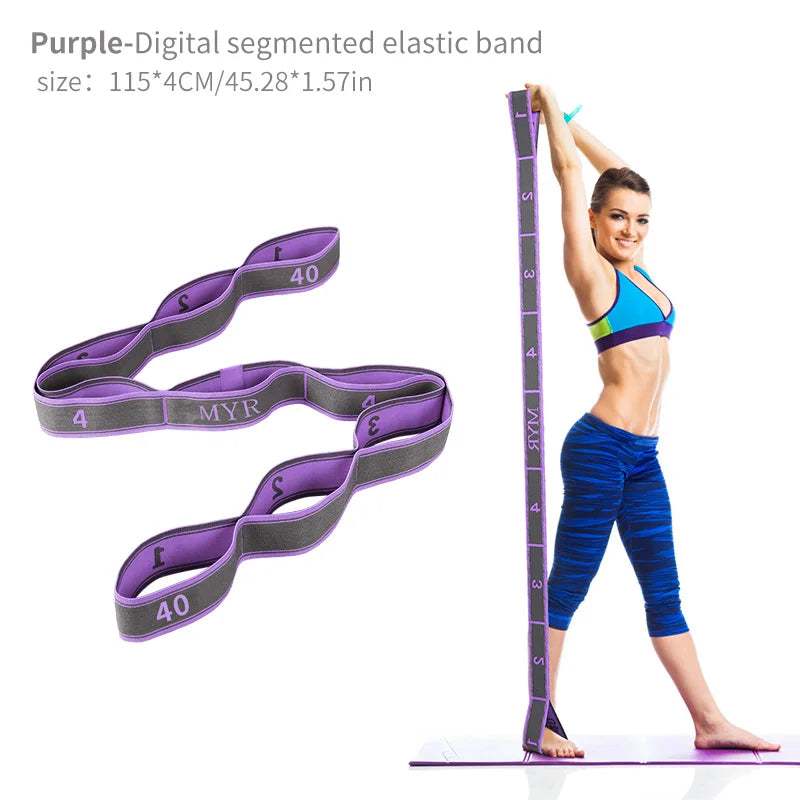 Elastic Yoga Stretch Strap with Loops – Ballet, Pilates & Gymnastics
