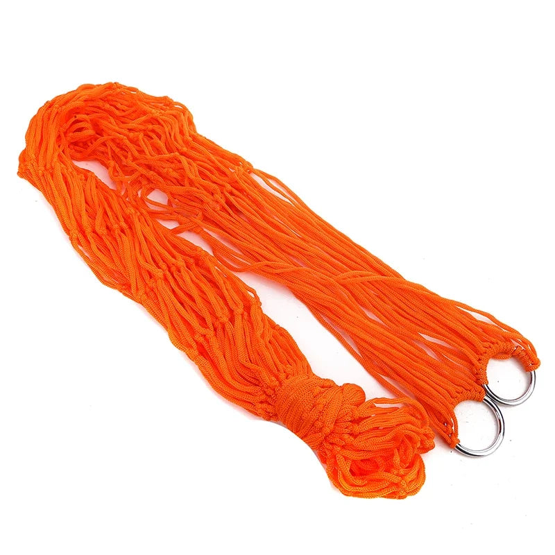 Single Person Outdoor Camping Hammock Thick Mesh Nylon
