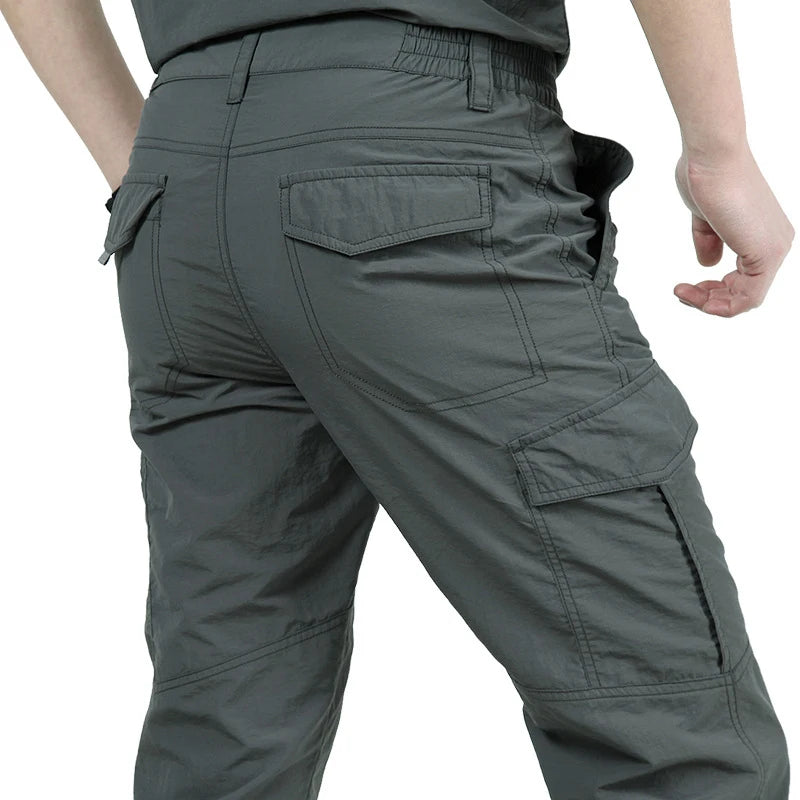 Men’s Summer Tactical Cargo Pants Lightweight Waterproof