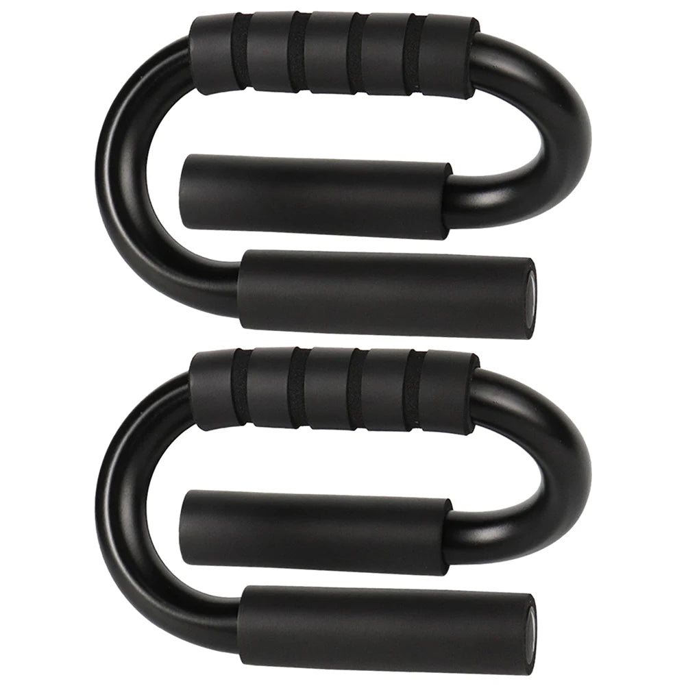 S-Shape Push-Up Stands – Anti-Slip Foam Handle Chest Fitness Equipment