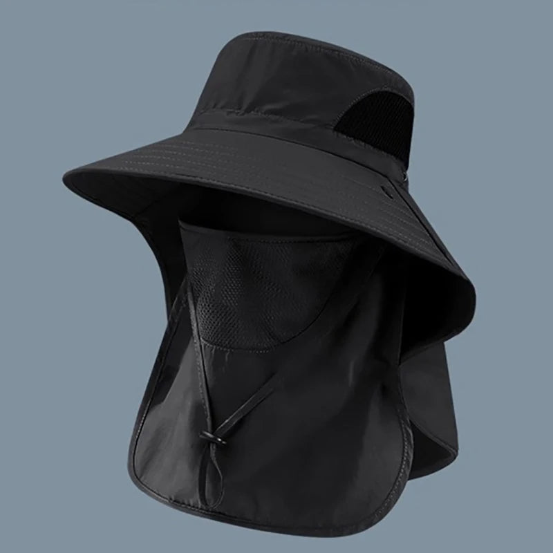 Summer UV Protection Sun Hat with Neck Flap for Outdoor Activities