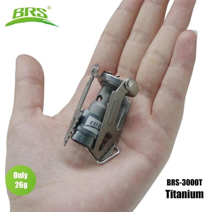 BRS-3000T Ultralight Titanium Camping Stove – 25g Mini Gas Burner