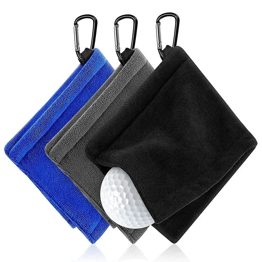 PGM Microfiber Golf Ball Cleaning Towel with Carabiner Hook