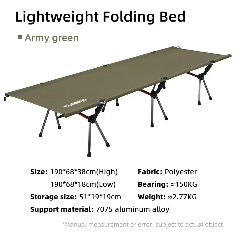Folding Camping Cot Portable Outdoor Bed for Adults & Kids