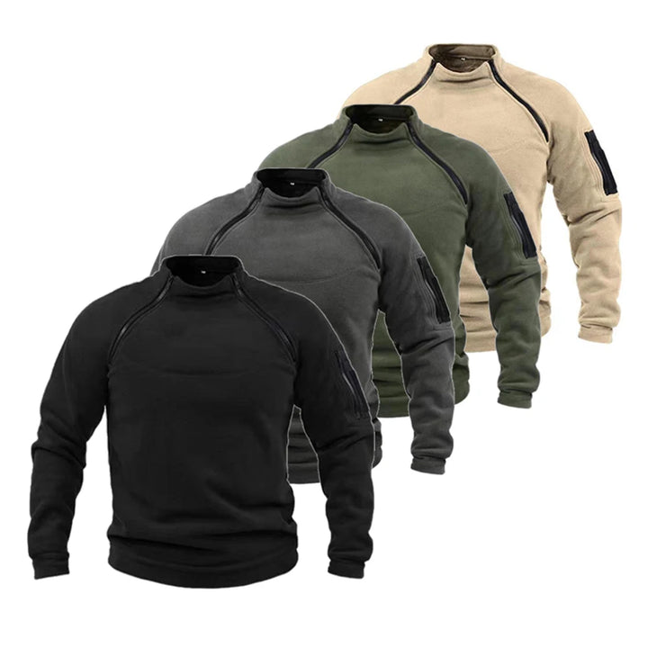 Men’s Tactical Fleece Jacket Windproof Thermal Hiking Coat