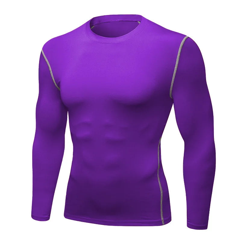 Men’s Long-Sleeve Thermal Underwear Fast-Dry Fitness Top