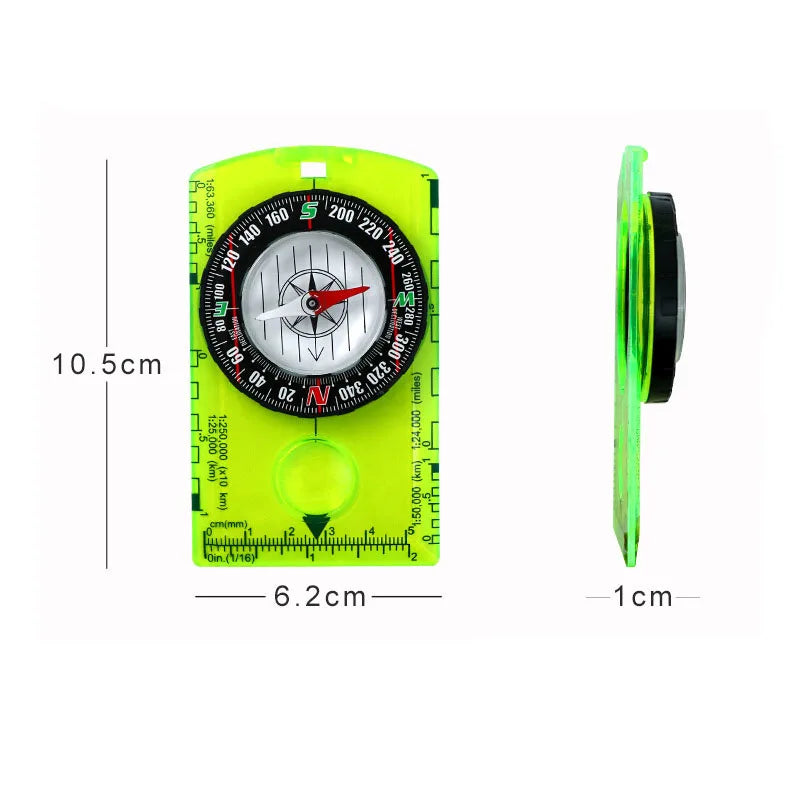 Waterproof Orienteering Baseplate Compass for Hiking and Navigation