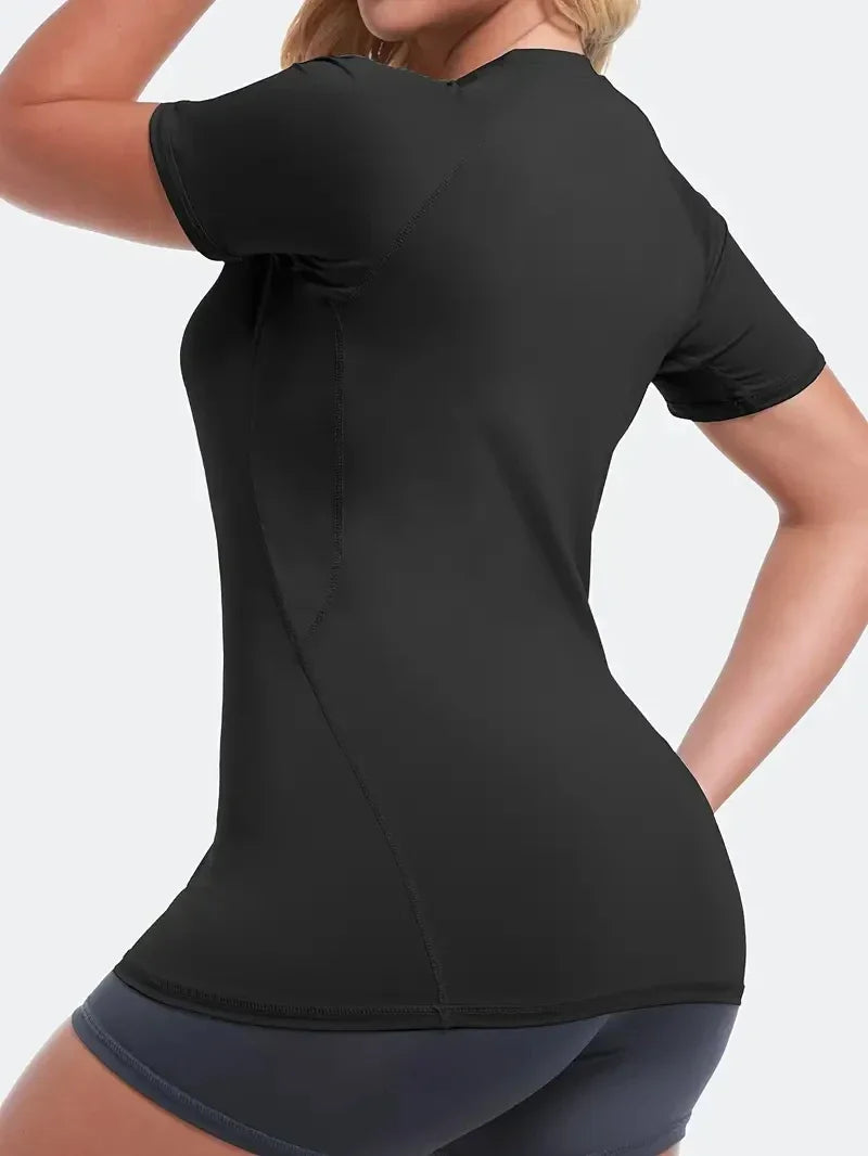 Women’s Compression Short Sleeve Athletic Quick-Dry Workout Shirt