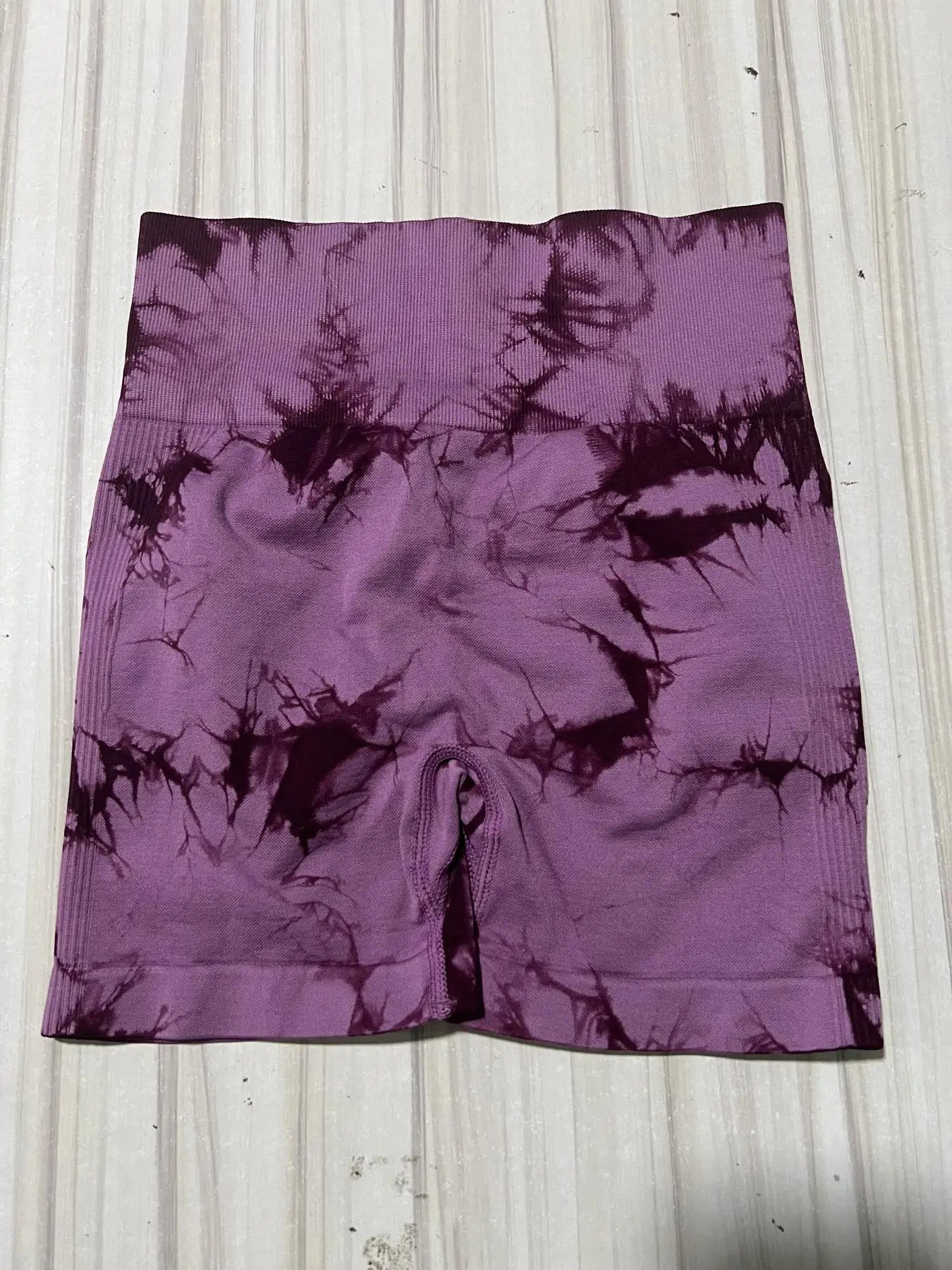 Women’s Tie-Dye High Waist Ruched Sports Yoga Shorts