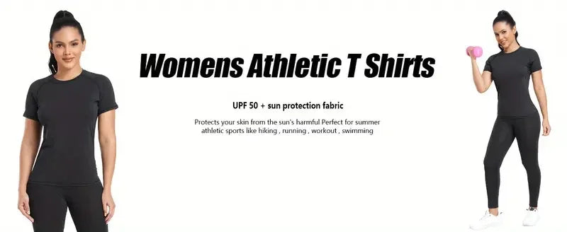 Women’s Compression Short Sleeve Athletic Quick-Dry Workout Shirt