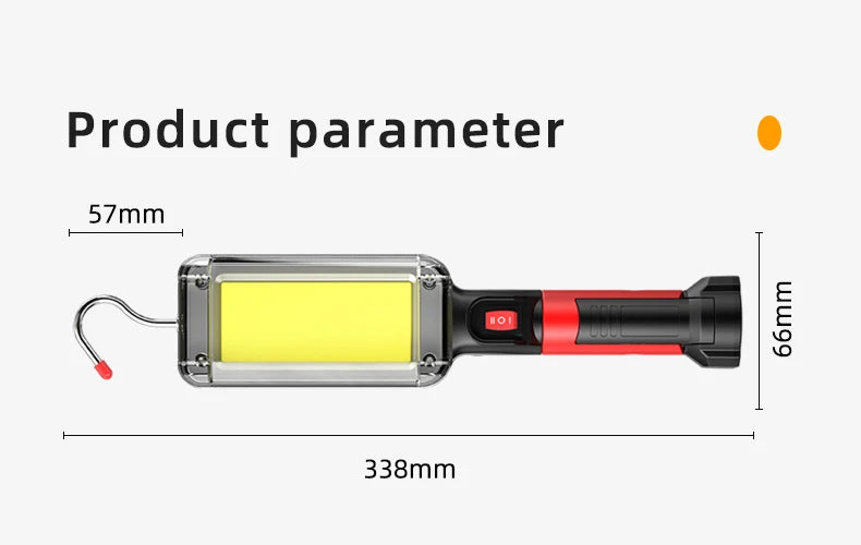 LED Work Light COB Floodlight 8000LM Rechargeable Portable Magnetic Lamp