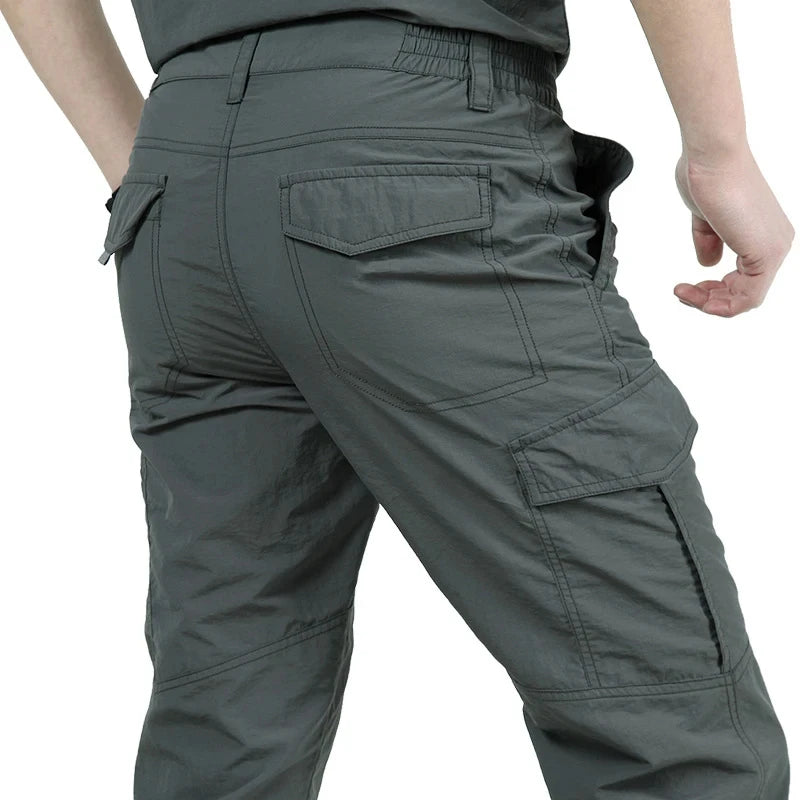 Men’s Summer Tactical Cargo Pants Lightweight Waterproof