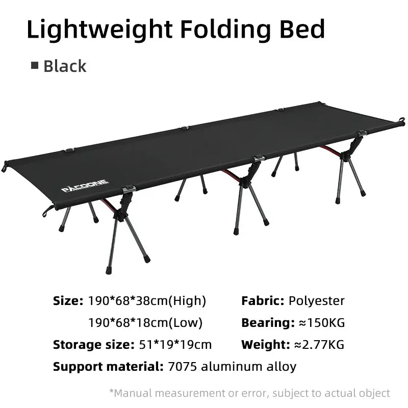 Folding Camping Cot Portable Outdoor Bed for Adults & Kids