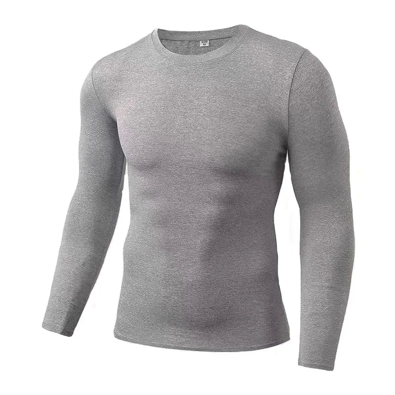 Men’s Long-Sleeve Thermal Underwear Fast-Dry Fitness Top