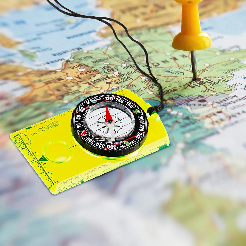Waterproof Orienteering Baseplate Compass for Hiking and Navigation