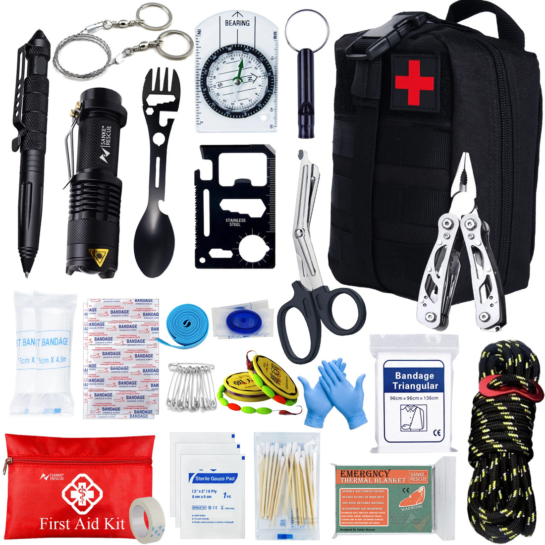 Survival First Aid Kit Molle Emergency Trauma Bag Outdoor Gear