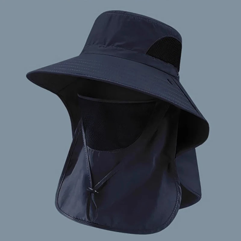 Summer UV Protection Sun Hat with Neck Flap for Outdoor Activities