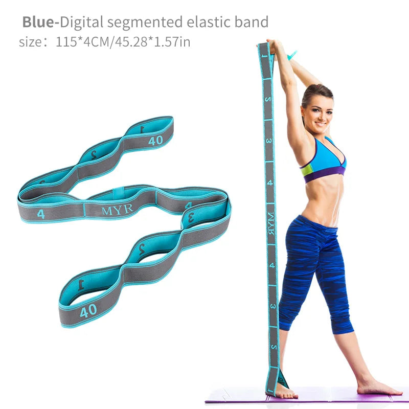 Elastic Yoga Stretch Strap with Loops – Ballet, Pilates & Gymnastics
