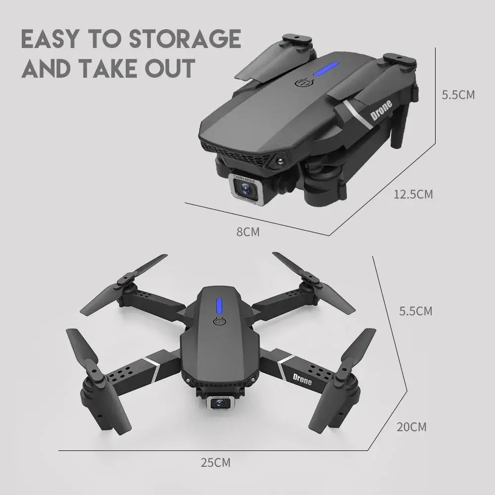 E88Pro Foldable RC Drone with 4K HD Camera – 2024 Model