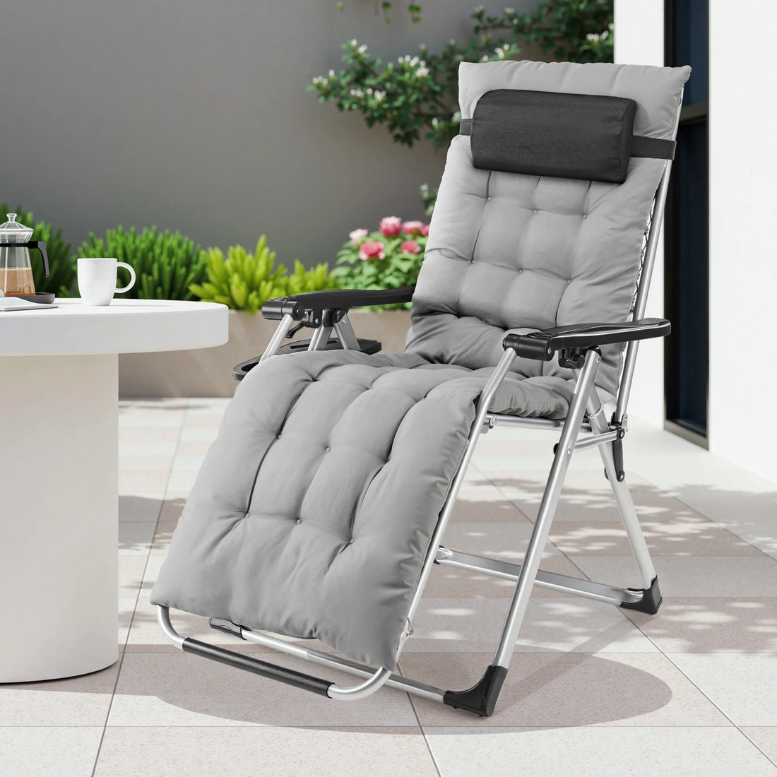 JHK Zero Gravity Recliner Chairs Set of 2 with Cup Holders