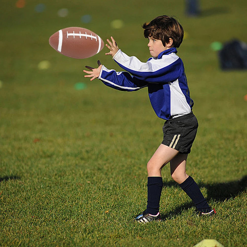 Teen Rugby & American Football – Anti-Slip Kids Game Ball with Inflator