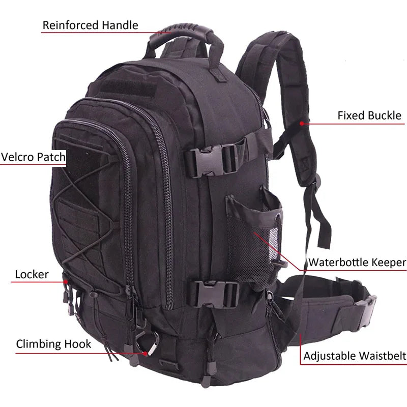 LQARMY 60L Tactical Military Backpack