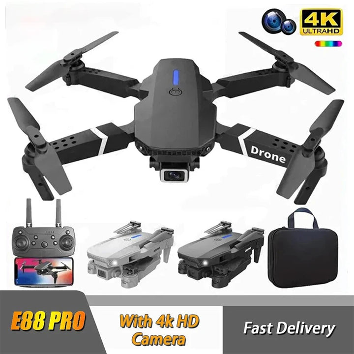 E88Pro Foldable RC Drone with 4K HD Camera – 2024 Model