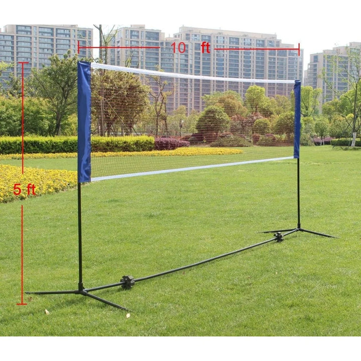 10FT Portable Volleyball & Badminton Net – Tennis Net with Stand & Carrying Bag