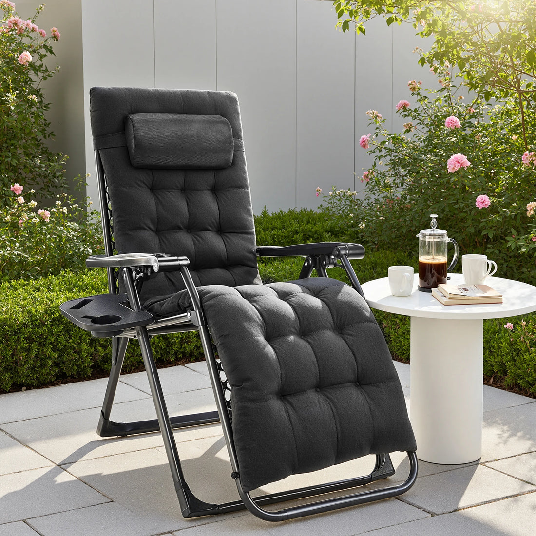 JHK Zero Gravity Recliner Chairs Set of 2 with Cup Holders