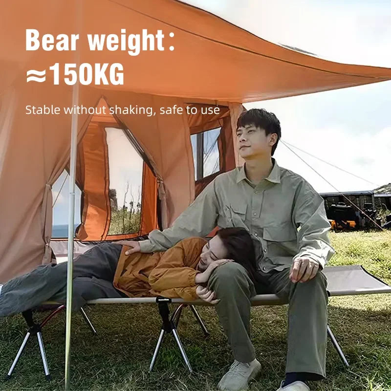 Folding Camping Cot Portable Outdoor Bed for Adults & Kids