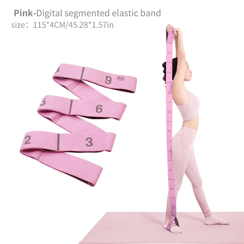 Elastic Yoga Stretch Strap with Loops – Ballet, Pilates & Gymnastics