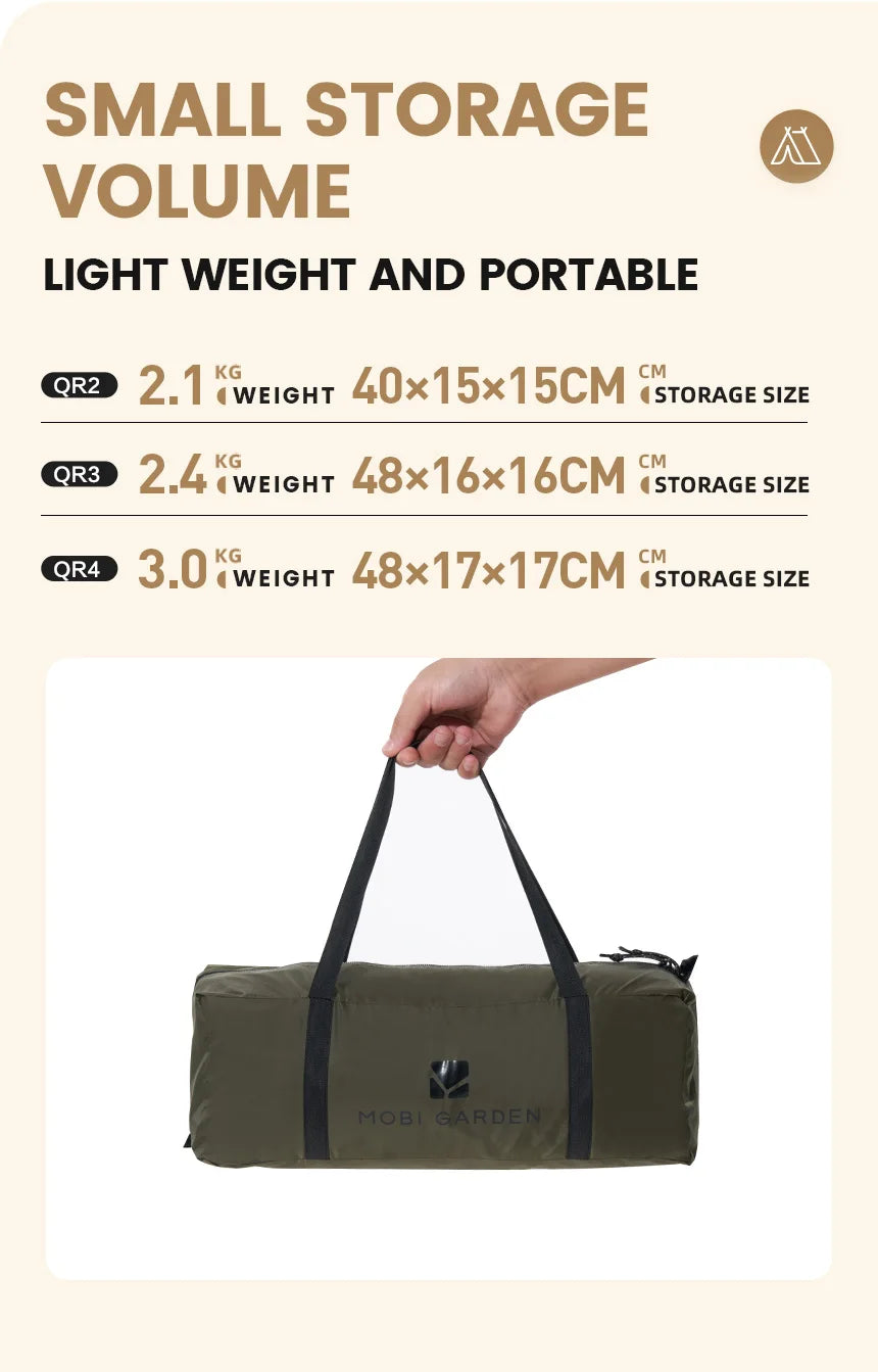 MOBI GARDEN Camping Tent – Waterproof, Sun-Protected & Easy Setup