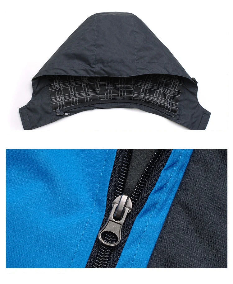 TRVLWEGO Men’s Waterproof Hiking Jacket Outdoor Windbreaker