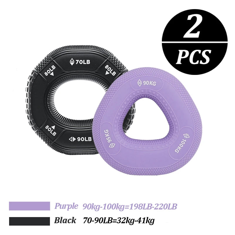 Silicone Adjustable Hand Grip Trainer 20–90LB Forearm & Finger Strengthener