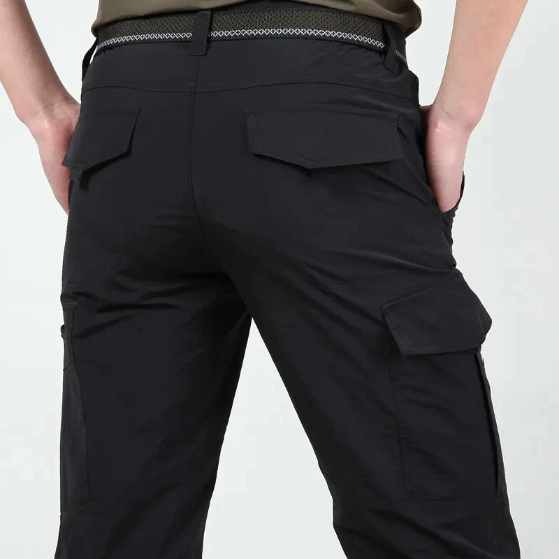 Men’s Summer Tactical Cargo Pants Lightweight Waterproof