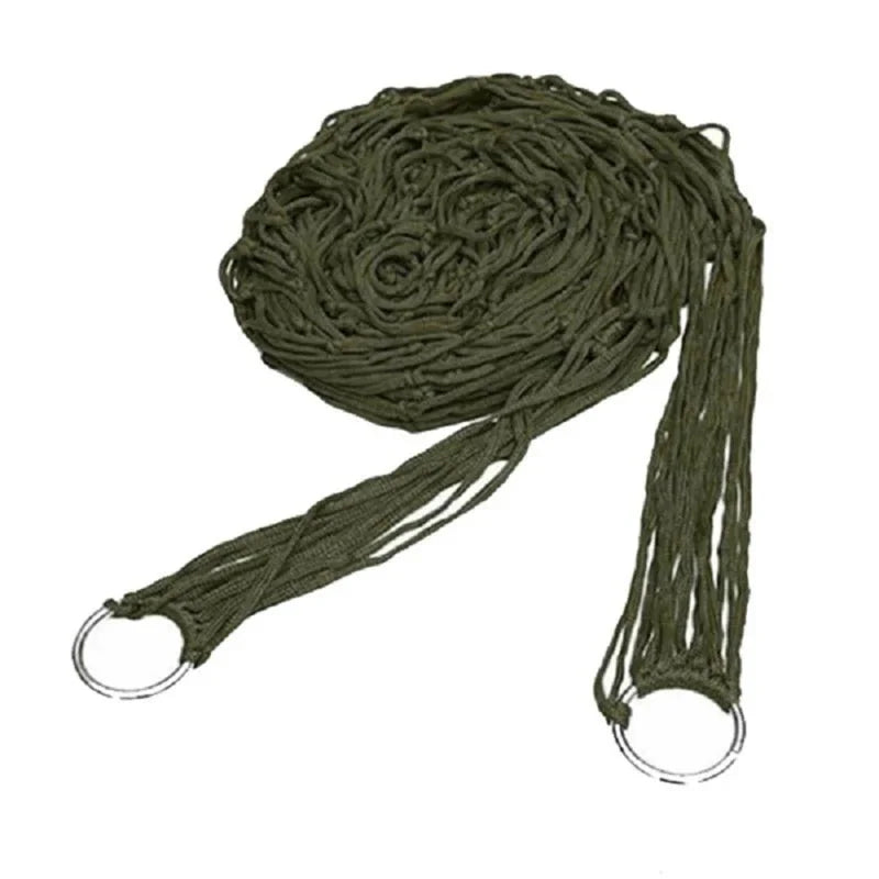 Single Person Outdoor Camping Hammock Thick Mesh Nylon