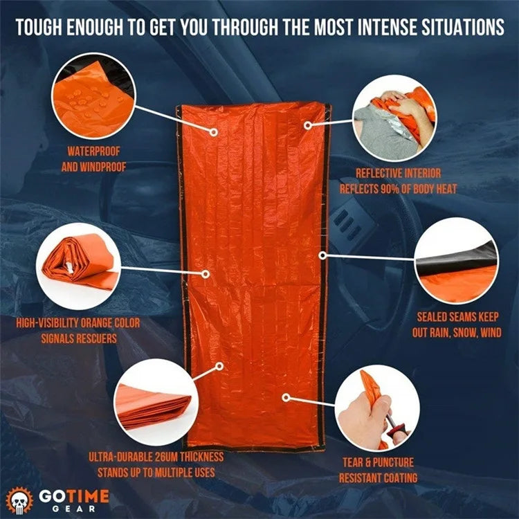 Portable Waterproof Emergency Survival Sleeping Bag Mylar Thermal Sack